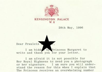 Prinzessin Margaret Original Autogramm Anfrage C1.75
