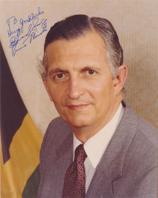 Autogramm Politik - Edward Philip George Seaga Jamaika Präsident 1980/89 #69