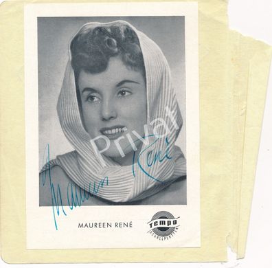 100% Original Autogramme Autograph Maureen Ren&eacute; Sängerin u.a. L1.04