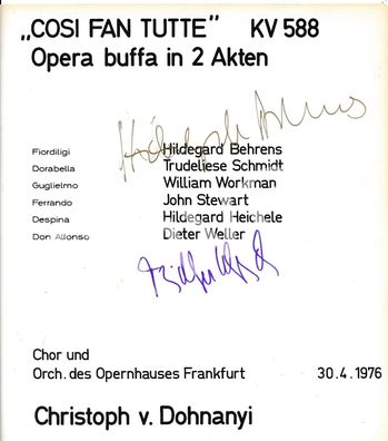 100% original Autogramme Autograph handsigniert H. Behrens und T. Schmidt L1.32