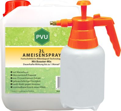 PVU 2L + 2L Sprüher Ameisenspray Ameisenmittel Ameisengift gegen Ameisen Bekämpfung