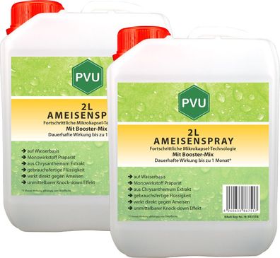 PVU 2x2L Ameisenspray Ameisenmittel Ameisengift gegen Ameisen Bekämpfung