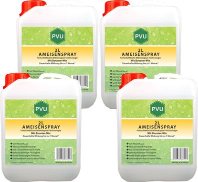 PVU 4x2L Ameisenspray Ameisenmittel Ameisengift gegen Ameisen Bekämpfung