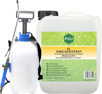 PVU 5L + 2x500ml Ameisenspray Ameisenmittel Ameisengift gegen Ameisen Bekämpfung