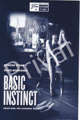 Film Basic Instinct 100 % orig. Autogramme 3 Autograph S. Stone Morrissey L1.23