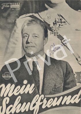 Filmheft "Mein Schulfreund" handsig. 10% original Autogramm Heinz Rühmann L 1.24
