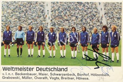 Plakat Fussball WM 1974 Deutschland Autogramme 100%original Breitner Vogts L1.05