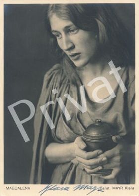 100% original Autogramm handsigniert Passion Oberammergau Klara Mayr 1934 L1.52