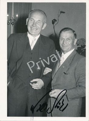 Foto Autogramm Willy Stör mit Wolfgang von Gronau 100 % handsigniert K1.67