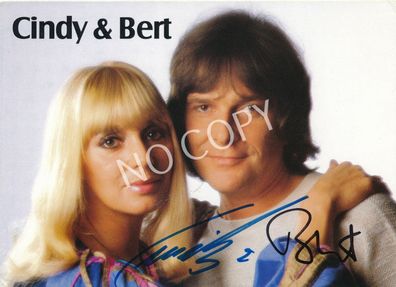100% Original Autogramm Autograph Karte handsigniert Cindy & Bert J1.67