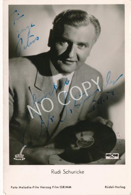 100% Original Autogramm Autograph handsigniert Rudi Schuricke J1.75