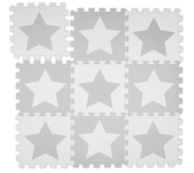 Relaxdays Puzzlematte Sterne Spielunterlage Bodenmatten Schaumstoff matte9 Stück