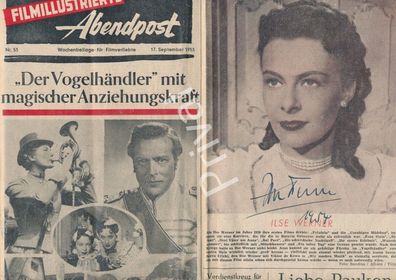 100% original Autogramme Autograph Zeitung Ilse Werner Vogelhändler D1.11