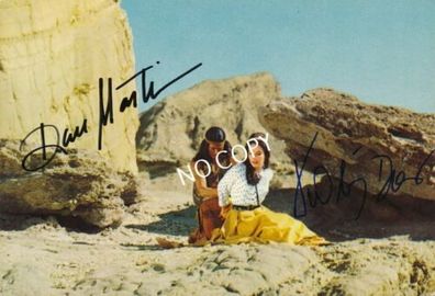 Original Autogramm Autograph Dan Martin & Karin Dor - Karl May Lederstrumpf D1.4