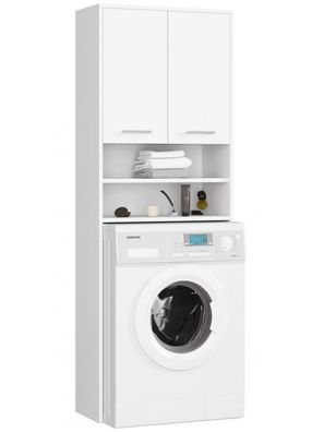 Waschmaschinenschrank mit 2 Türen, für Waschmaschine oder Trockner in weiß