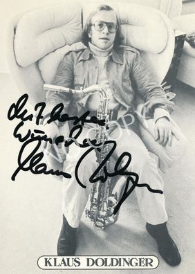 100% Original Autogramm Autograph handsigniert Klaus Doldinger J1.70
