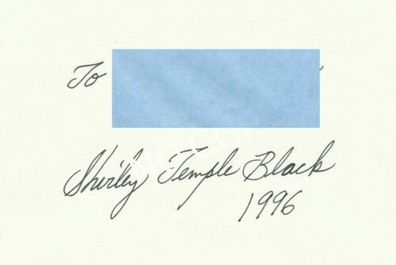 100% Original Autogramm Autograph Karte handsigniert Shirley Temple-Black D1.18