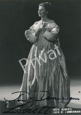 100% Original Autogramm autograph handsigniert Oper Lucia Aliberti L1.66