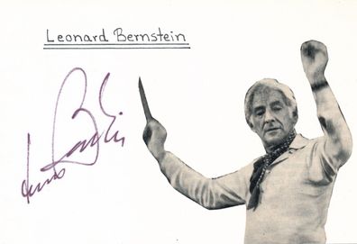 100% Original Autogramm Autograph Leonard Bernstein X32