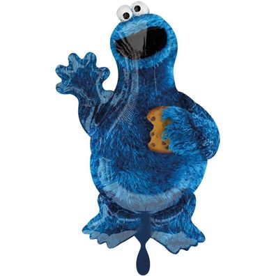 amscan 3483975 Krümelmonster Sesamstraße, Folienballon - Partyballon ca.58x88 cm