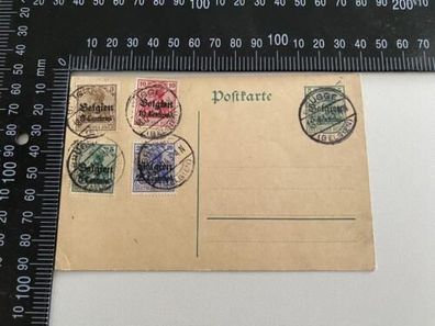 Briefmarken PK Ganzsache MF Deutsches Reich - Belgien Brügge X41