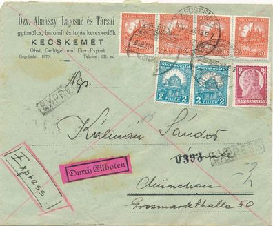 Brief Briefmarken Ungarn - München Stamp 1929