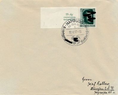 Brief Briefmarken Stamp München 3 Reich 1936 6 + 25Pf. Kulturspende