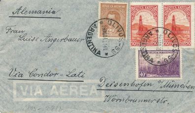 Air Mail Brief Briefmarken Argentinien - München Stamp