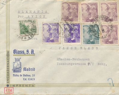 Brief Air Mail Briefmarken Palestina - München Stamp 1927