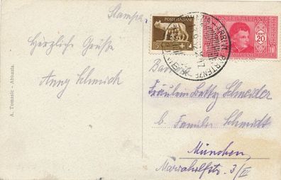 PK Brief Briefmarken Stamp Italien - München 1932