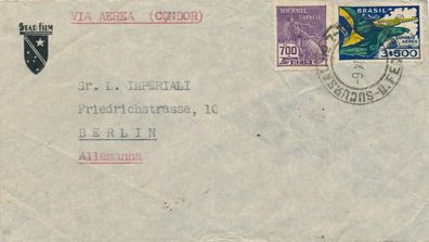 Air Mail Flugpost Brief Briefmarken Stamp Brasilien - Berlin