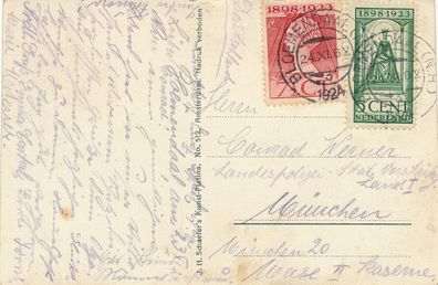 Brief PK Briefmarken Niederlande - München Stamp 1924