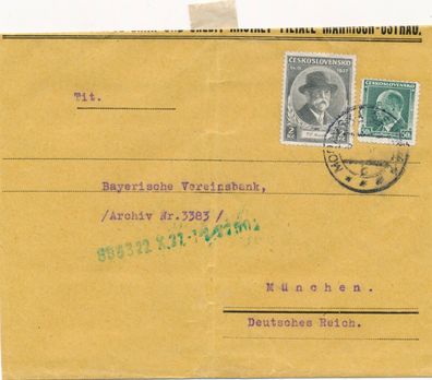 Brief Briefmarken Tschechien - München Stamp