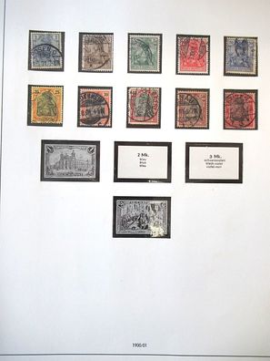 Briefmarken Satz Deutsches Reich gestempelt 1900 B1