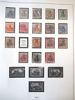 Briefmarken Satz Deutsches Reich gestempelt 1902. B1