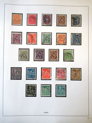 Briefmarken Satz Deutsches Reich 1922 / 23 stamp B1