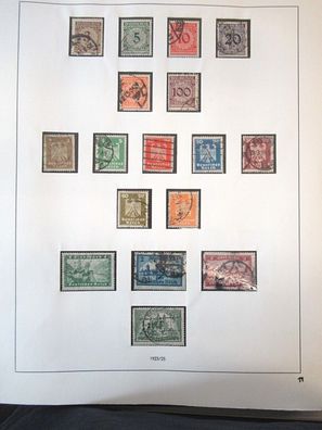 Briefmarken Satz Deutsches Reich 1922 / 25 stamp B1