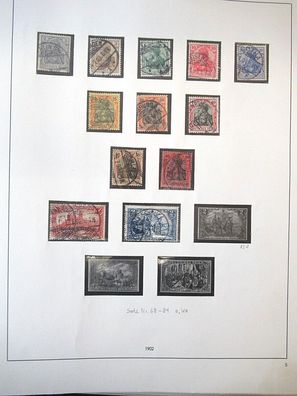 Briefmarken Satz Deutsches Reich gestempelt 1902 B1