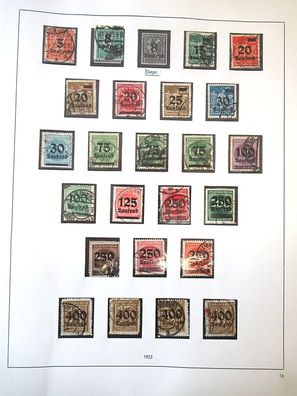 Briefmarken Satz Deutsches Reich 1923 stamp B1