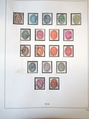 Briefmarken Satz Deutsches Reich Dienstmarken 1927 / 33 stamp B1
