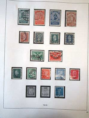 Briefmarken Satz Deutsches Reich 1924 / 30 stamp B1