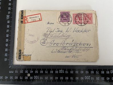 Brief Umschlag Briefmarken Allierte Besatzung Einschreiben A1.41