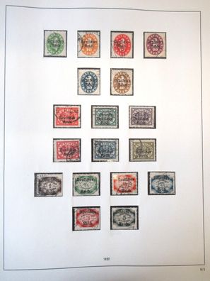Briefmarken Satz Deutsches Reich Dienstmarken 1920 stamp B1