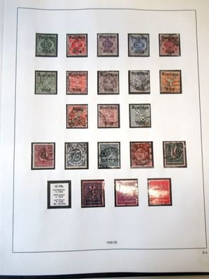 Briefmarken Satz Deutsches Reich Dienstmarken 1920 / 23 stamp B1
