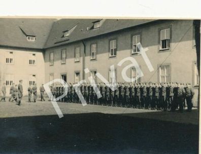 Foto WKII Jagdgeschwader 51 Antreten zum Appell 1940 Böblingen F1.5