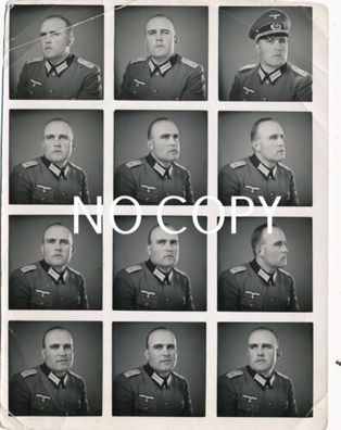 Foto WK 2 - Studio Porträt Paß Fotos eines Offiziers X29