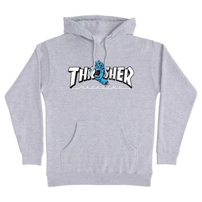 Thrasher Hoodie Screaming Santa Cruz Logo P/ O Hooded grey