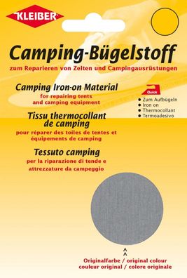 Kleiber Camping-B?gelstoff Grau Camping Outdoor Stoff Zelt
