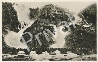 Foto PK WKII Wehrmacht Panorama Laatefoss Hardanger Wasserfall 1940 Norway L1.44