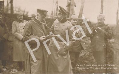 Foto PK WK I Prinz Heinrich zu Besuch Hauptquartier des Kronprinzen L1.48
